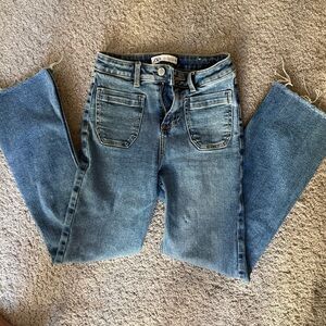 ZARA Medium Blue Straight Leg Jeans
